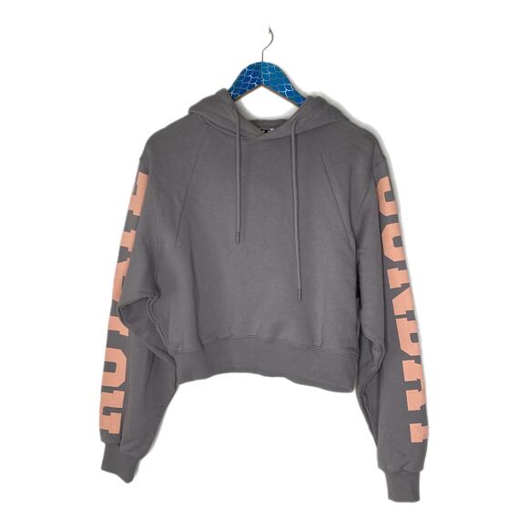 ROTATE BIRGER CHRISTENSEN Sunday Viola Organic Cotton Cropped Hoodie Medium - Picture 2 of 13